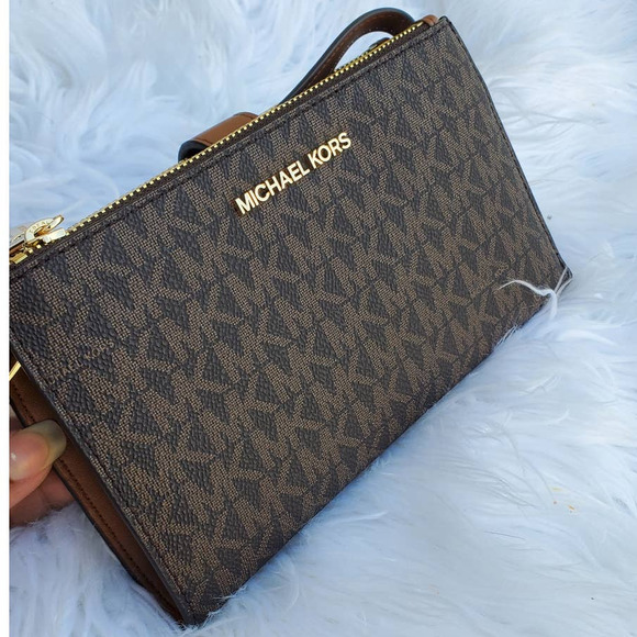 Michael Kors Wallet  Brown MK Signature MK Logo With Gift Box - Picture 1 of 4